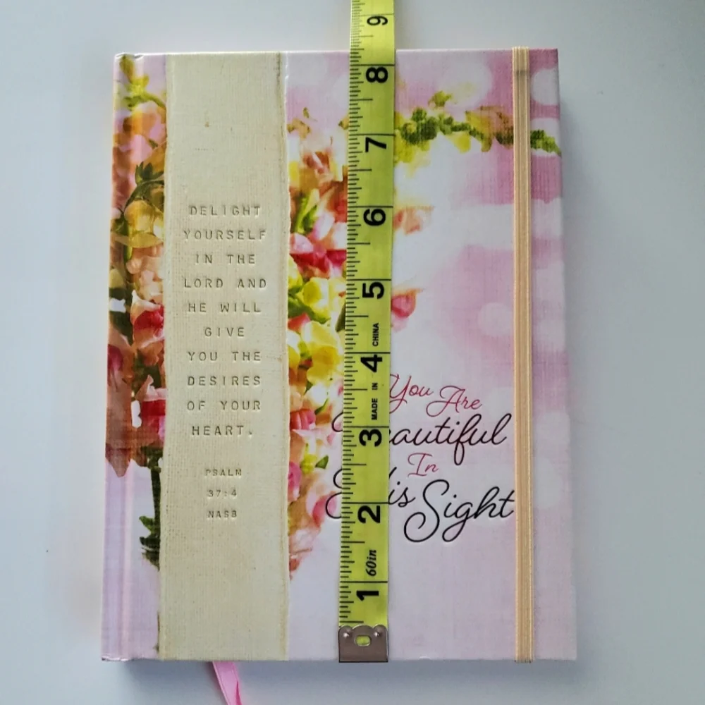 Scriptures & Quotes Journal Hardcover Notebook Flowers, Pink, Multicolor *READ*